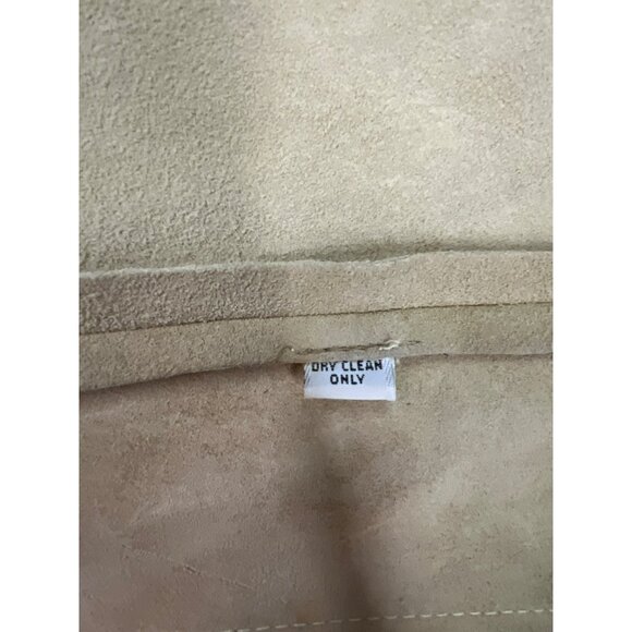 Vintage Authentic Made in The Shade Garment Tan Suede Fringe Western Leather Ves - Picture 9 of 11